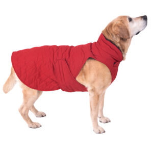70 cm Ruglengte Hondenjas Gewatteerd Rood