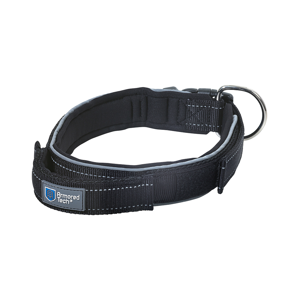 Dog Control Halsband zwart, Maat L: Halsomvang 45-53cm, breedte 3,5 cm Hond