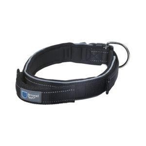 Dog Control Halsband zwart, Maat M: Halsomvang 39-45cm, breedte 3,5 cm Hond