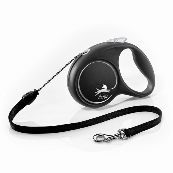 Flexi Black Design Rollijn Koord M zwart, 5m Hond