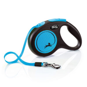Flexi New Neon Rollijn Tape Blauw, 5m Hond