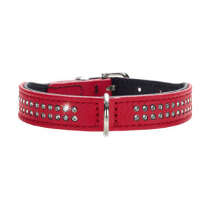 HUNTER Halsband Diamond Petit Rood/zwart Gr. 27: 20-24cm Halsomvang, B 16mm