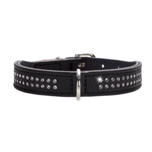 HUNTER Halsband Diamond Petit Zwart Gr. 27: 20-24cm Halsomvang, B 16mm