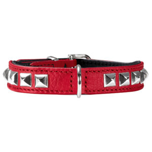 HUNTER Halsband Rocky Petit Rood/Zwart Gr. 27: 20-24cm Halsomvang, B 16mm