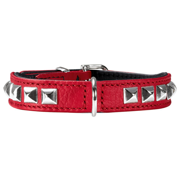 HUNTER Halsband Rocky Petit Rood/Zwart Gr. 27: 20-24cm Halsomvang, B 16mm