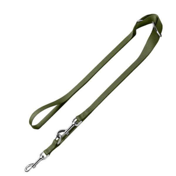 HUNTER BASIC verstelbare hondenriem voor honden, gecoat splitleer, kunstleer, weerbestendig, 1,3/200 cm, zwart