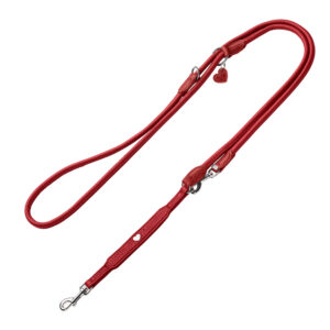 HUNTER verstelbare looplijn Round & Soft Love 200cm x Ø 6 mm voor honden