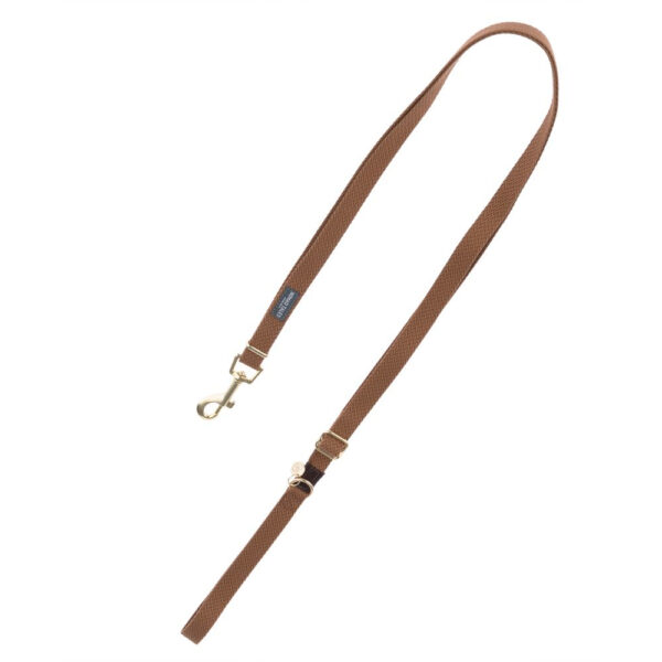 Halsband Nomad Tales Bloom, caramel - Bijpassende riem: 200 cm lang, 20 mm breed