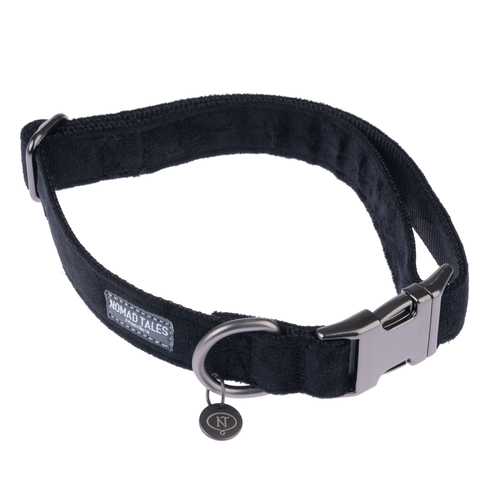 Halsband Nomad Tales Blush, ebony - Maat L: 39 - 64 cm Halsomvang, B 25 mm