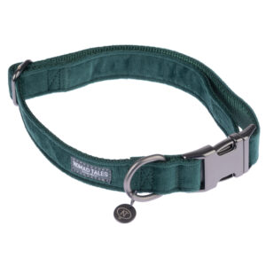 Halsband Nomad Tales Blush emerald - groen - Maat L: 39 - 64 cm Halsomvang, B 25 mm