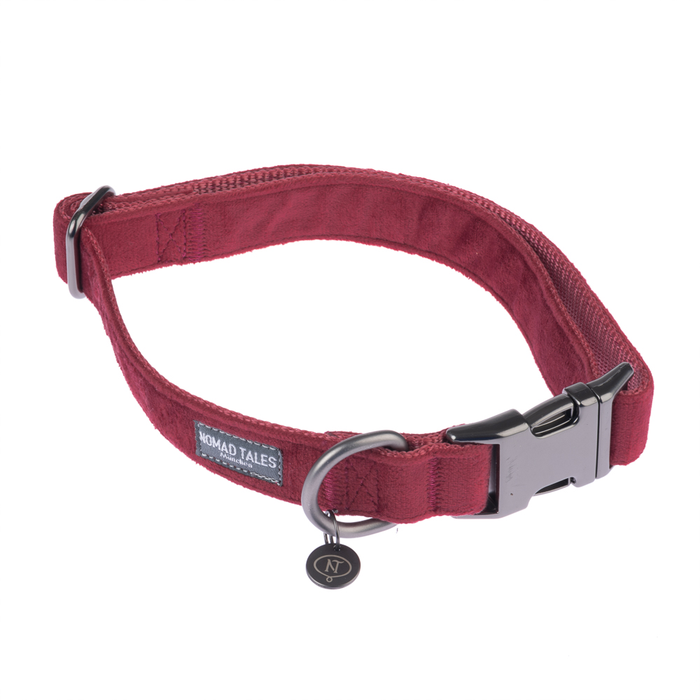 Halsband Nomad Tales Blush, rosé - Maat XS: 24 - 36 cm Halsomvang, B 10 mm