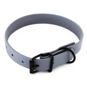 Heim Halsband BioThane, grijs - 28 - 35 cm Halsomvang, B 19 mm