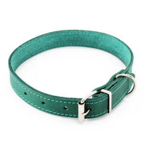 Heim Halsband met sierstiksels, petrol 44-54cm, B25mm hond