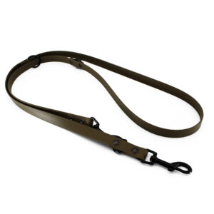 Heim Verstelbaar BioThane Lood, olijf - 200 cm lang, 19 mm breed