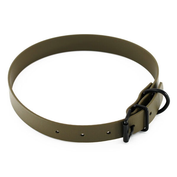 Heim halsband BioThane, olijf - 44 - 54 cm Halsomvang, B 25 mm