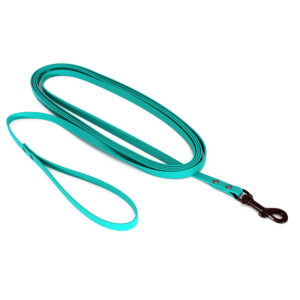 Heim speurriem BioThane, turquoise - 5 m lang, 13 mm breed