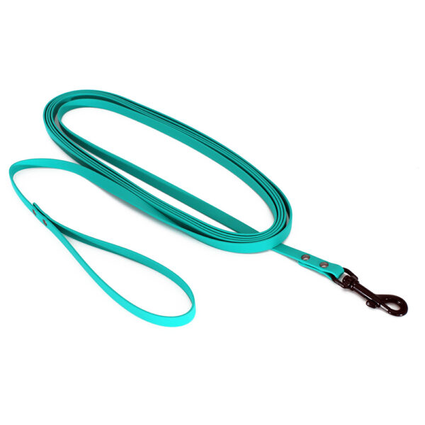 Heim speurriem BioThane, turquoise - 5 m lang, 13 mm breed