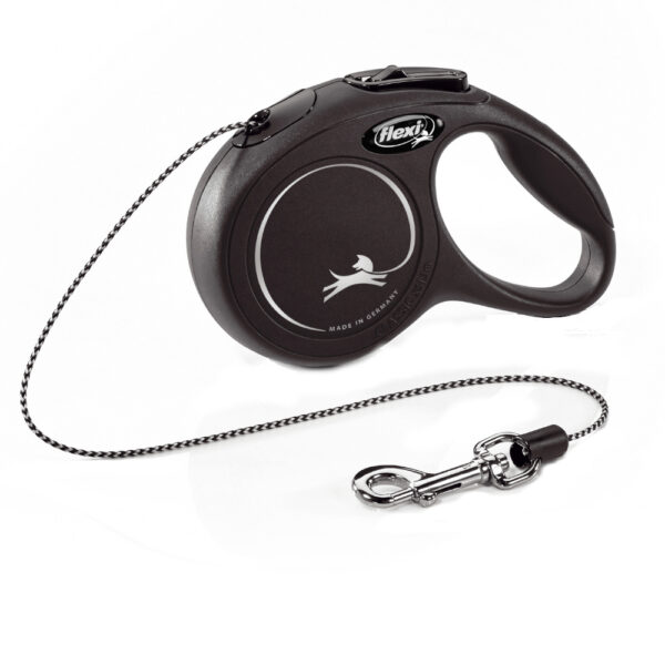 Kattenlijn flexi Cat New Classic Rollijn Koord, zwart