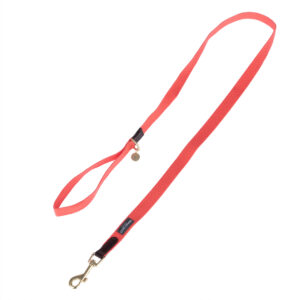 Nomad Tales Bloom Halsband, coral - Bijpassende riem: 120 cm lang, 20 mm breed
