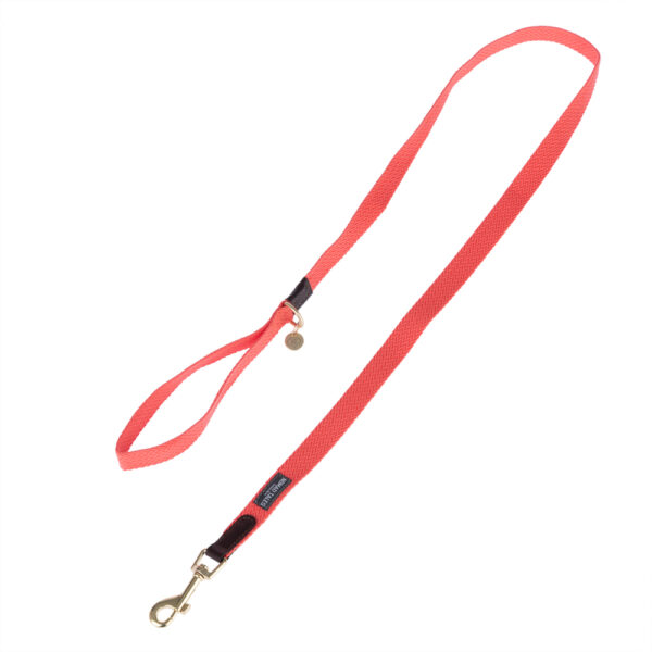 Nomad Tales Bloom Halsband, coral - Bijpassende riem: 120 cm lang, 20 mm breed