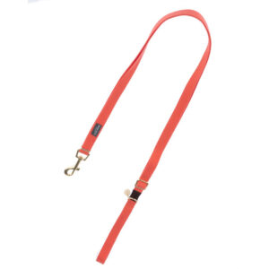 Nomad Tales Bloom Halsband, coral - Bijpassende riem: 200 cm lang, 20 mm breed