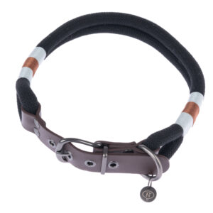 Nomad Tales Spirit Halsband, Ebony Maat XL: 52 - 58cm Nekomvang Hond