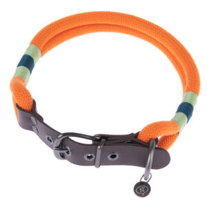 Nomad Tales Spirit Halsband, tangerine - Maat L: 46 - 52 cm Halsomvang, B 40 mm