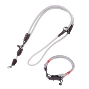 Nomad Tales Spirit Set: halsband + lijn, stone XS + 200 cm hond