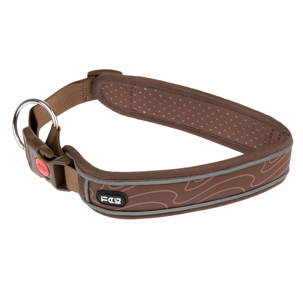 TIAKI Halsband Soft & Safe, bruin - Maat L: 55 - 65 cm Halsomvang, B 45 mm