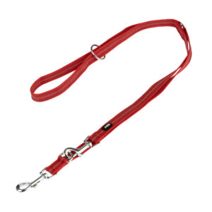 TIAKI Hondenriem Reflective Rubber, Rood - 200 cm lang, 20 mm breed
