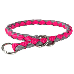 Trixie Cavo Trek-Stop Halsband Fuchsia/Grafiet L: 47-55cm, Halsomvang ø 18mm
