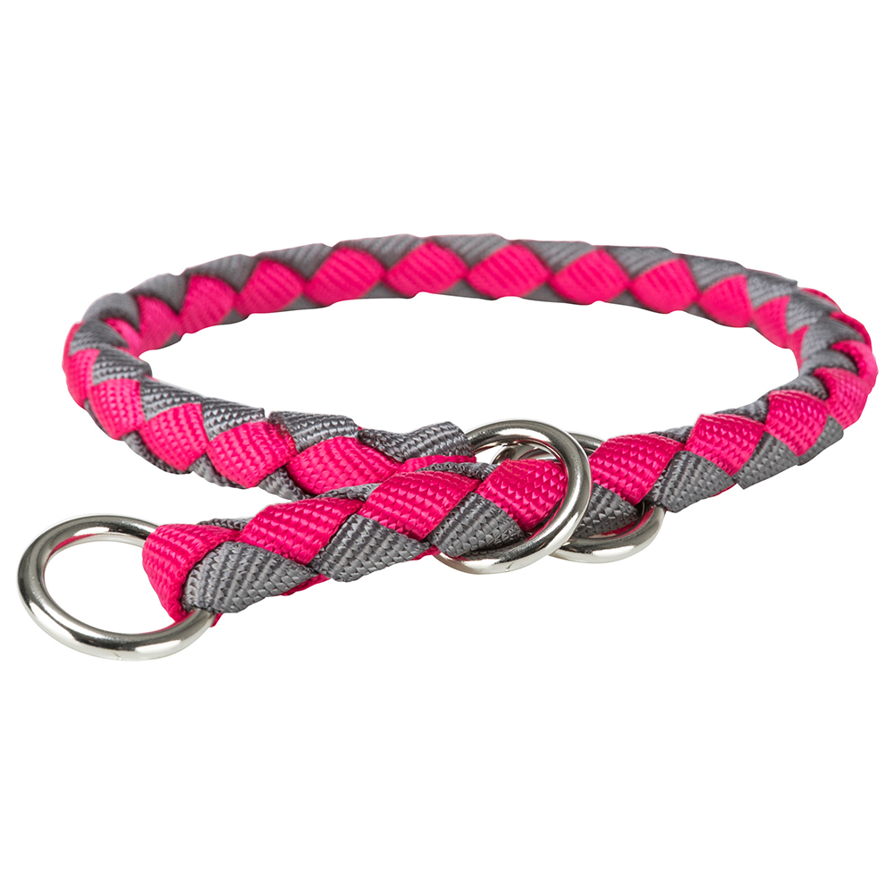 Trixie Cavo Trek-Stop Halsband Fuchsia/Grafiet L-XL: 52-60cm, Halsomvang ø 18mm