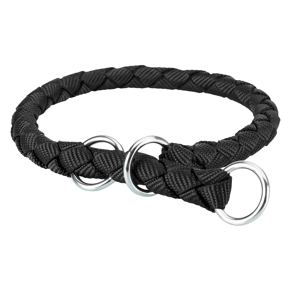 Trixie Cavo Trek-Stop Halsband Zwart L-XL: 52-60cm, Halsomvang ø 18mm