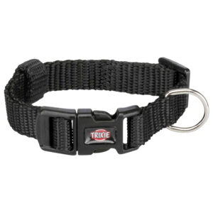 Trixie Premium Halsband, Zwart, 15-25cm halsomvang B 10mm