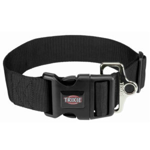 Trixie Premium Halsband, Zwart, 40-60cm halsomvang B 50mm