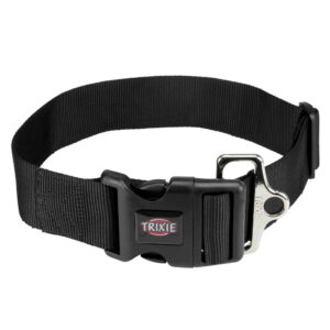 Trixie Premium Halsband, Zwart, 55-80cm halsomvang B 50mm