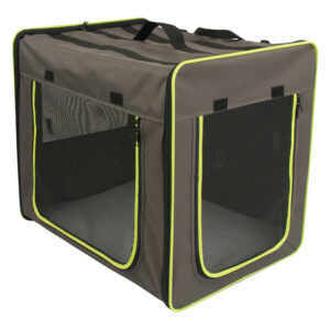 XL: L 96,5 x B 66 x H 73,5 cm - grijs-bruin/groen-grijs -Transportbox First Class Basic