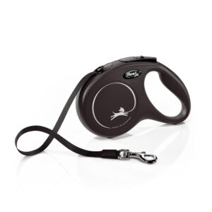 flexi New Classic Rollijn Tape M zwart, 5m Hond