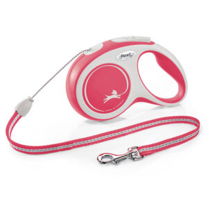 flexi New Comfort Rollijn Koord M rood, 8m Hond