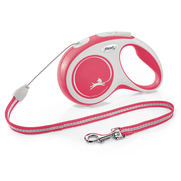 flexi New Comfort Rollijn Koord M rood, 8m Hond