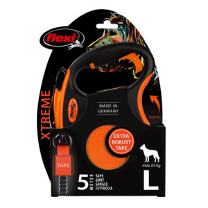 flexi Xtreme riemriem oranje, 5 mtr - L: tot 65 kg