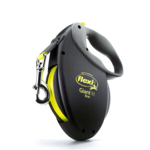 flexi leiband giant M 8m zwart/neon geel hond